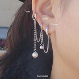 925 Sterling Silver Siamese Lightning Earring for Women
