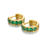 Turquoise Earrings Silver 925 Hoop Earrings 18K Wedding Fine Jewelry