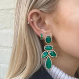 Turquoise Earrings Silver 925 Hoop Earrings 18K Wedding Fine Jewelry