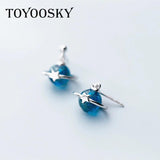S925 Stamp Silver Women Planet Small Stud Earrings Ear Studs Girl Gift