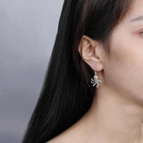 925 Silver Octopus Drop Earrings with Zircon