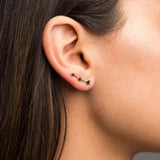 925 Silver Climb Star Heart Cuff Earrings Women's Ear Clips Jewelry