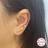 925 Silver Climb Star Heart Cuff Earrings Women's Ear Clips Jewelry