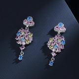 Silver Cubic Zirconia Drop Earrings for Women