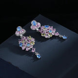 Silver Cubic Zirconia Drop Earrings for Women