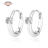 925 Silver Moissanite Huggie Hoop Earrings Wedding Jewelry
