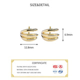 925 Silver Spiral Hoop Earrings for Women Fine Jewelry Punk Style