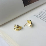 925 Silver Spiral Hoop Earrings for Women Fine Jewelry Punk Style