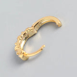 JShine S925 Sterling Silver CZ Earrings Round Zircon Hoop Earrings