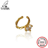 925 Sterling Silver Diamond Earrings For Women Clip On Earings Ear Cuffs