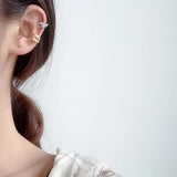 925 Sterling Silver Ear Cuff Cross Ear Clip On Earrings Without Piercing