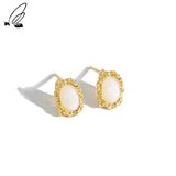 S'STEEL Opal Stud Earring 925 Sterling Silver