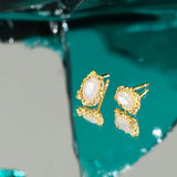 S'STEEL Opal Stud Earring 925 Sterling Silver