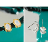 S'STEEL Opal Stud Earring 925 Sterling Silver