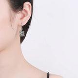 925 Silver Turtle Zircon Drop Earrings for Women Party Jewelry
