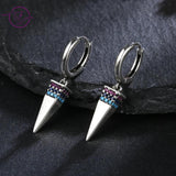 925 Silver Triangle Pendant Earrings with Zircon