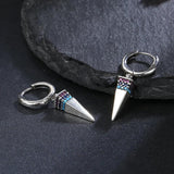 925 Silver Triangle Pendant Earrings with Zircon