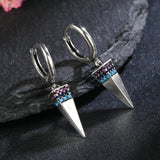 925 Silver Triangle Pendant Earrings with Zircon