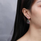 Zircon Starfish Drop Earrings 925 Silver Party Jewelry