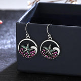 Zircon Starfish Drop Earrings 925 Silver Party Jewelry