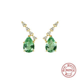 925 Silver Women's Stud Earrings Zircon Pearl Earring