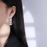 6mm Pearl Gold-Color Drop Earrings for Women Party Wedding Engagement