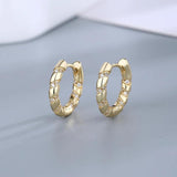 925 Silver Zircon Circle Hoop Earrings Wedding Engagement