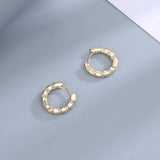 925 Silver Zircon Circle Hoop Earrings Wedding Engagement