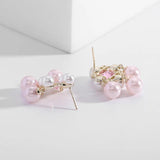 Baroque Pearl CZ Dangle Earrings 925 Silver