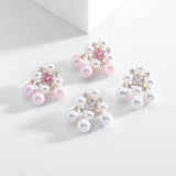 Baroque Pearl CZ Dangle Earrings 925 Silver