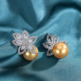 Big Pearl Drop Earrings for Women Party Wedding Engagement Jewelry
