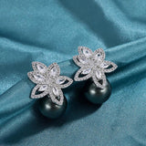 Big Pearl Drop Earrings for Women Party Wedding Engagement Jewelry