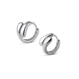 925 Sterling Silver Double Layer Water Drop Ear Buckle Earrings Hoops