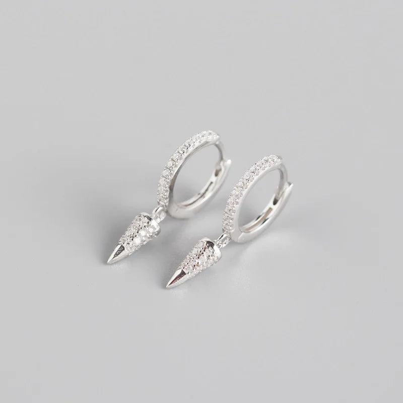 925 Silver Bohemian Cone French Style Ear Buckle for Women