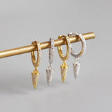 925 Silver Bohemian Cone French Style Ear Buckle for Women