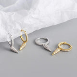 925 Silver Bohemian Cone French Style Ear Buckle for Women
