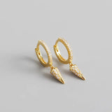 925 Silver Bohemian Cone French Style Ear Buckle for Women