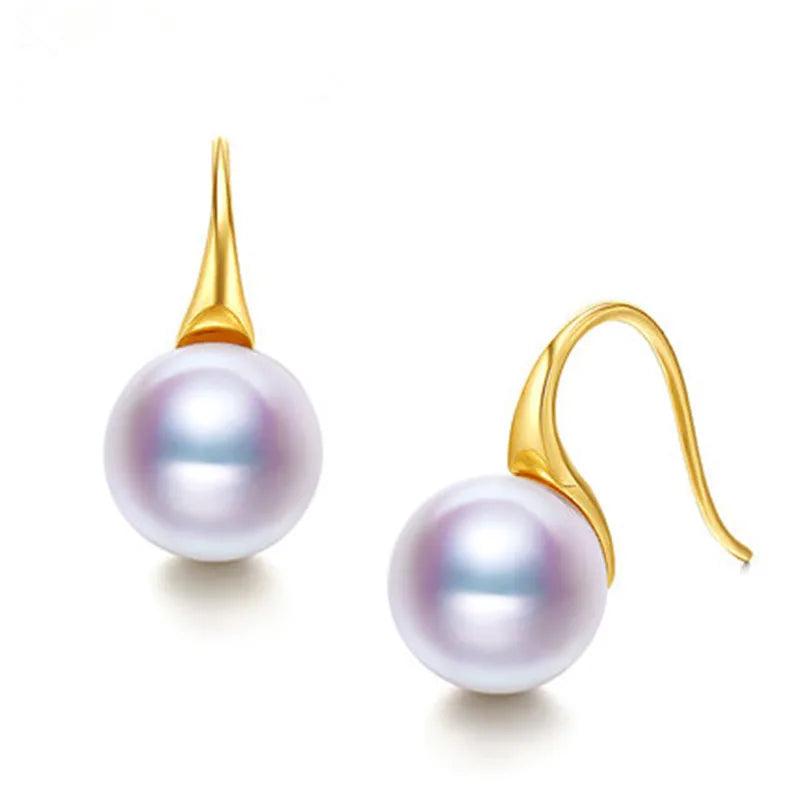 Natural Freshwater Pearl Earrings Fine Jewelry for Party