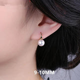 Natural Freshwater Pearl Earrings Fine Jewelry for Party