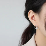 925 Silver Pearl Stud Earrings Women Irregular Round Jewelry