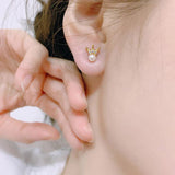 S925 Silver Freshwater Pearl Crown Stud Earring 14K Plated