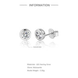 0.3CT Round Moissanite Diamond Earrings 925 Sterling Silver Studs