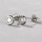 0.3CT Round Moissanite Diamond Earrings 925 Sterling Silver Studs