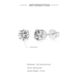 0.5CT Round Moissanite Diamond Earrings 925 Sterling Silver Stud