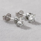 0.5CT Round Moissanite Diamond Earrings 925 Sterling Silver Stud