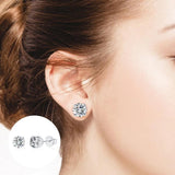 0.5CT Round Moissanite Diamond Earrings 925 Sterling Silver Stud