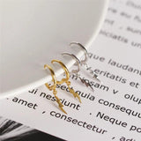 Punk Lightning Pendant Hoop Earrings 925 Sterling Silver Oorbellen Brincos