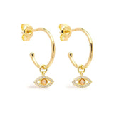 925 Silver C-shaped Stud Earring Vintage Pendant Jewelry
