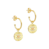 925 Silver C-shaped Stud Earring Vintage Pendant Jewelry