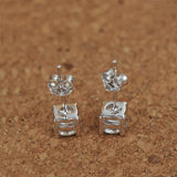 925 Silver Synthetic Diamond Bridal Stud Earrings Gift